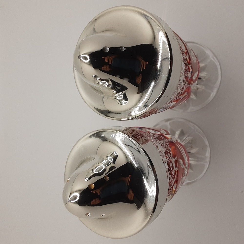 Vintage Hofbauer Byrdes Crystal Salt and Pepper Shaker Set - Picture 7 of 16